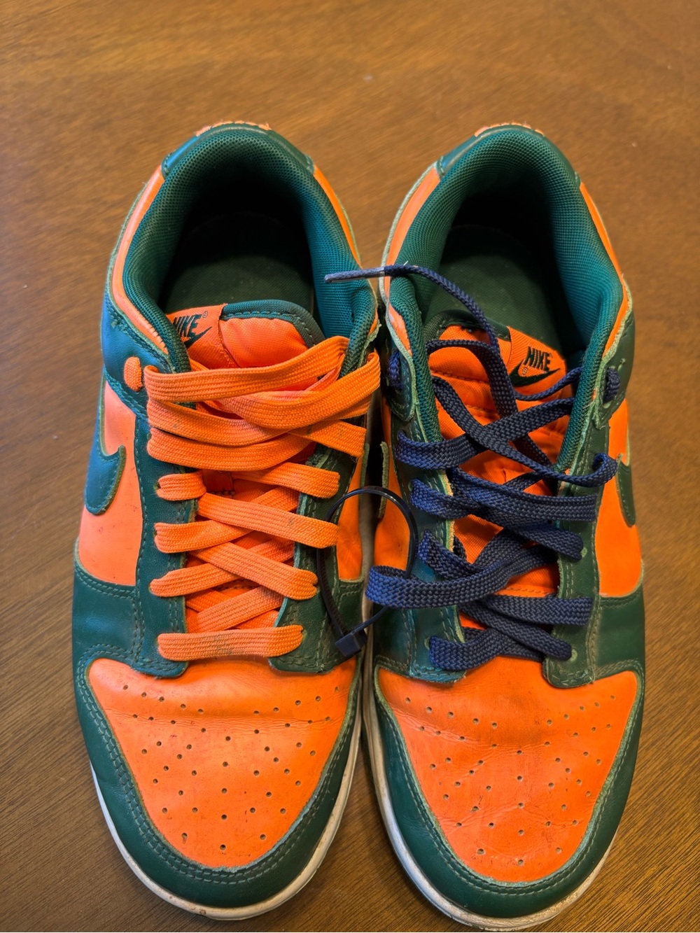 Nike Men’s Orange and Green Low-Top Sneakers
